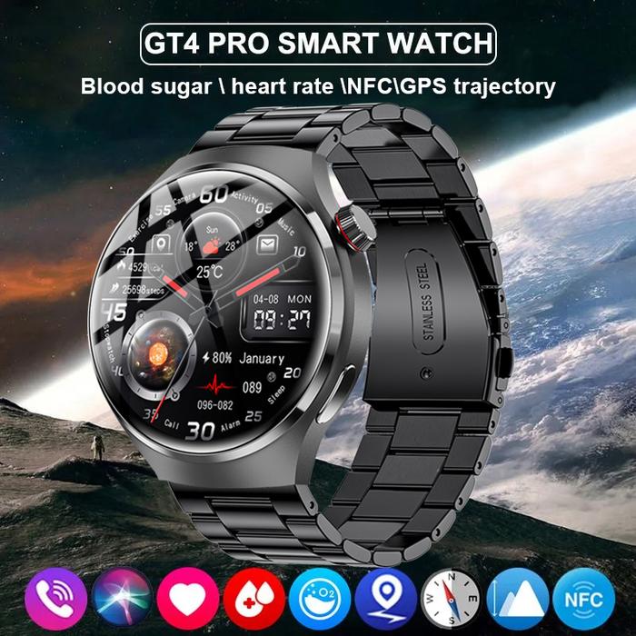 Huawei Gt4 Pro Nfc Gps Smart Watch Men 360360 Amoled Hd Screen Heart Rate  Bluetooth Call Ip68 Waterproof Man Smartwatch