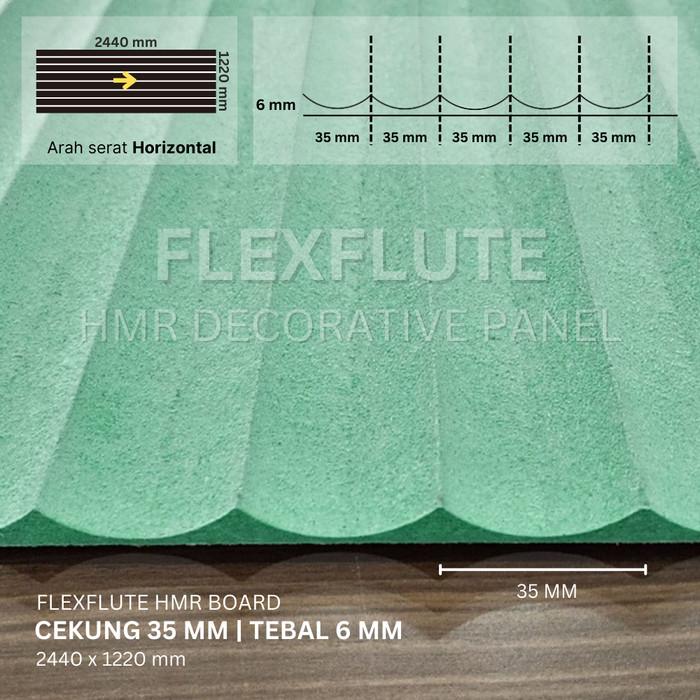 Gambar Flexible Fluted Wall Panel Hiasan Dinding Cekung Cembung Lurus - FFP001 - FFP002 dari Hallo shop2 undefined Tokopedia