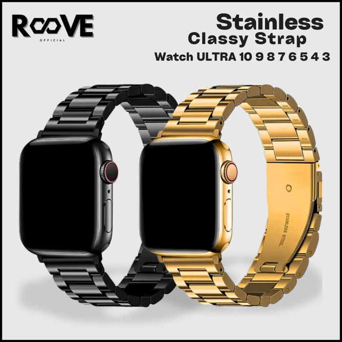 Nexphone- Strap Apple Watch Iwatch Iwo Series Stainless Gold 42mm 44mm 38mm  40mm