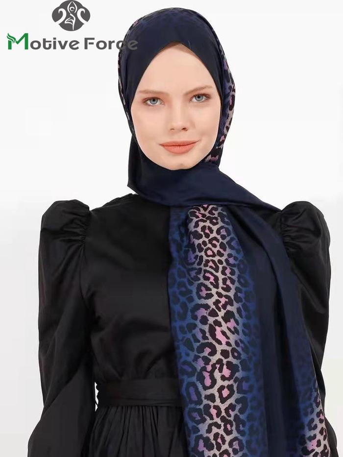 Jual MOTIVE FORCE islam Leopard mousseline scarf hijab abaya - Main Image