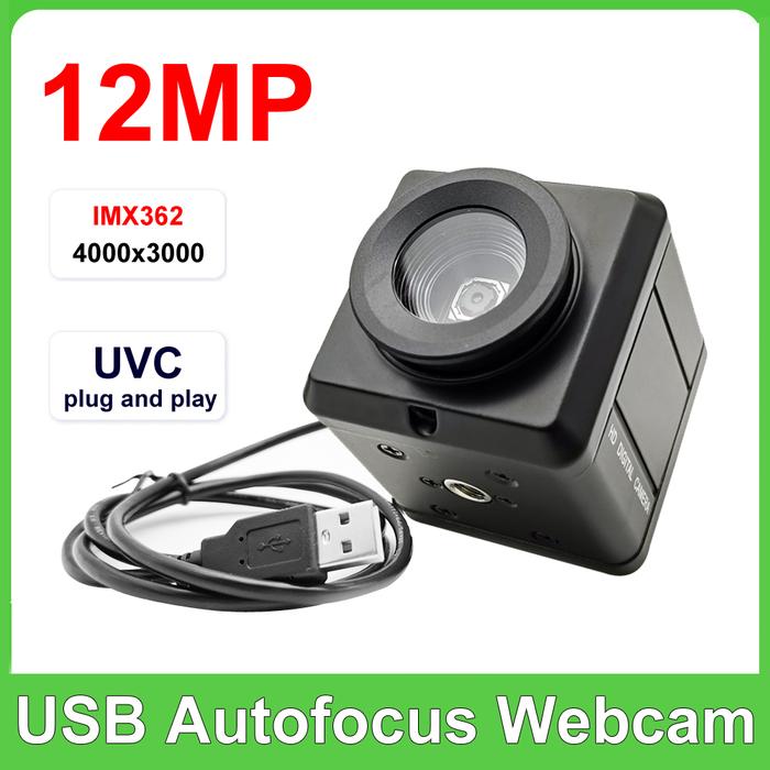 Jual Industrial 12MP USB Webcam CCD IMX362 Sensor Autofocus Mini