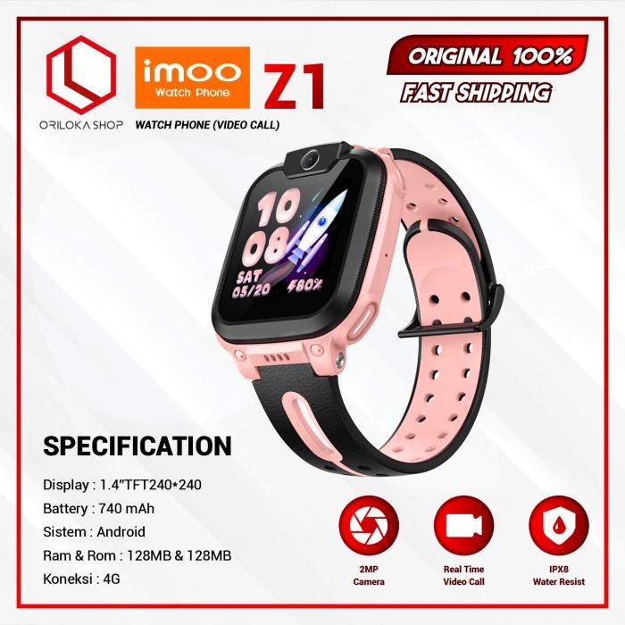Gambar IMOO Watch Z1 Smartwatch Jam Tangan Pintar Anak - Garansi Resmi - Pink dari Oriloka Shop undefined Tokopedia