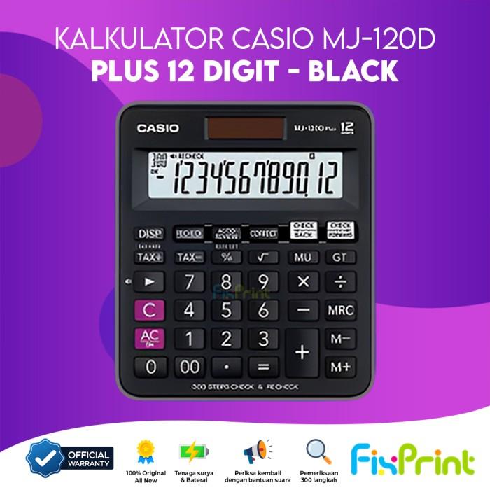 Gambar Calculator Casio MJ 120D Plus 12 Digit Kalkulator Desktop Check and Correct MJ-120D 12 Digits Cek Ulang Pink Light Blue Black Original Garansi Resmi - Black dari FixPrint Indonesia undefined Tokopedia
