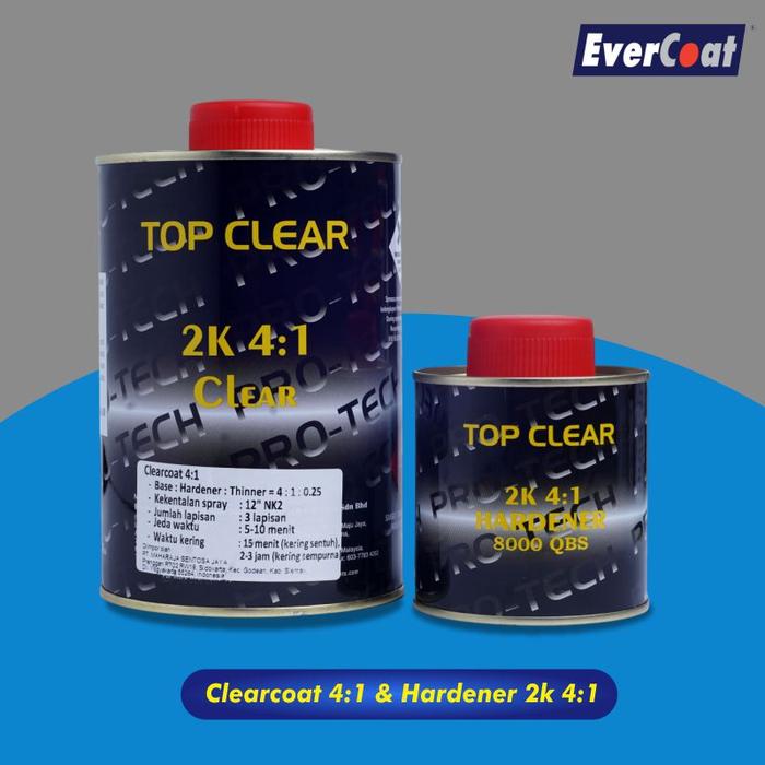 Jual Set Clearcoat Klir Pengkilat Cat Top Clear 2K Clearcoat 800