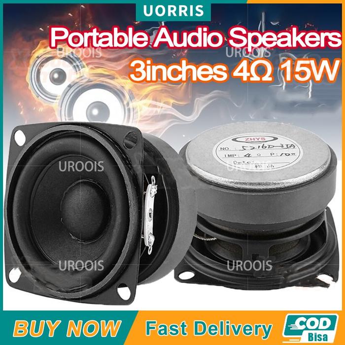Mini Subwoofer Speaker Inch Ohm Varian 15w High Power Hifi Low Bass  In Magnet Tebal Karet Besar