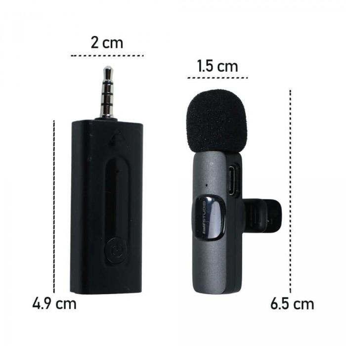 Gambar Microphone Wireless Clip On For Smartphone Android jack 3.5 mm - Hitam, 1 mic dari Scooter Jasmine ID undefined Tokopedia