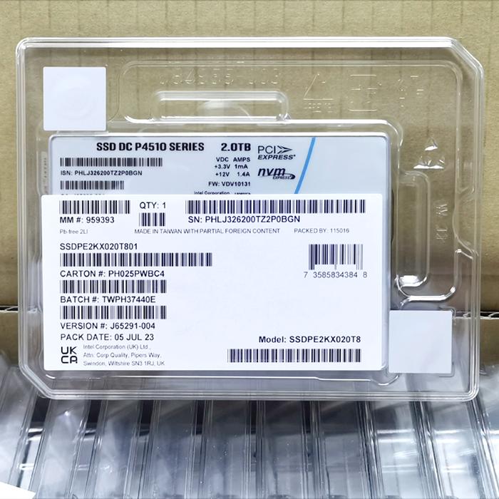 8tb P4510 Nvme Jual Original P4510 Series 8TB 4TB 2TB 1TB NVMe TLC SSD