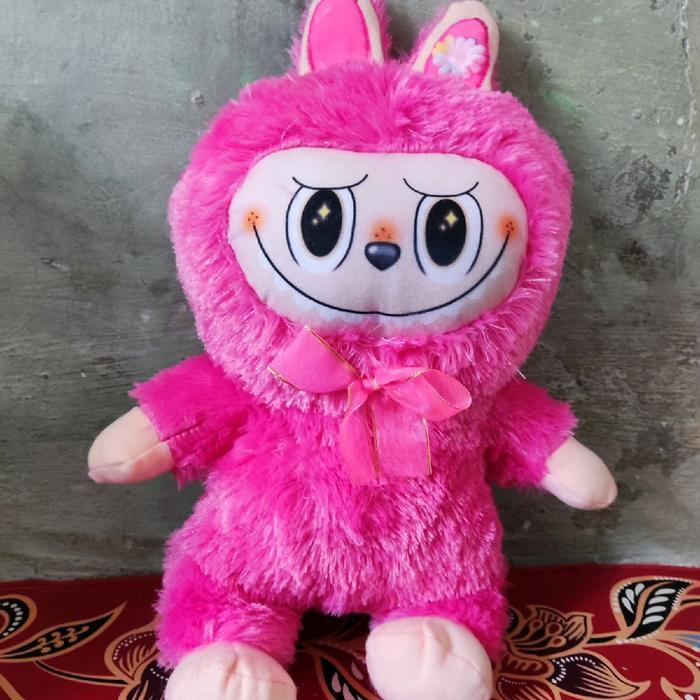 Gambar Boneka labubu LED viral ukuran 40cm Dolls Toys - pink polos dari padilah_heiryah undefined Tokopedia