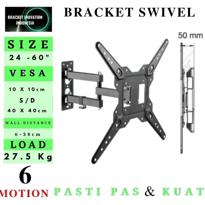 Gambar Braket Bracket Breket Tv Led Uhd 32 40 43 49 50 55 58 60 Inci Nb P5 - SWIVEL 32-60" dari MARWAH SUCI STORE undefined Tokopedia