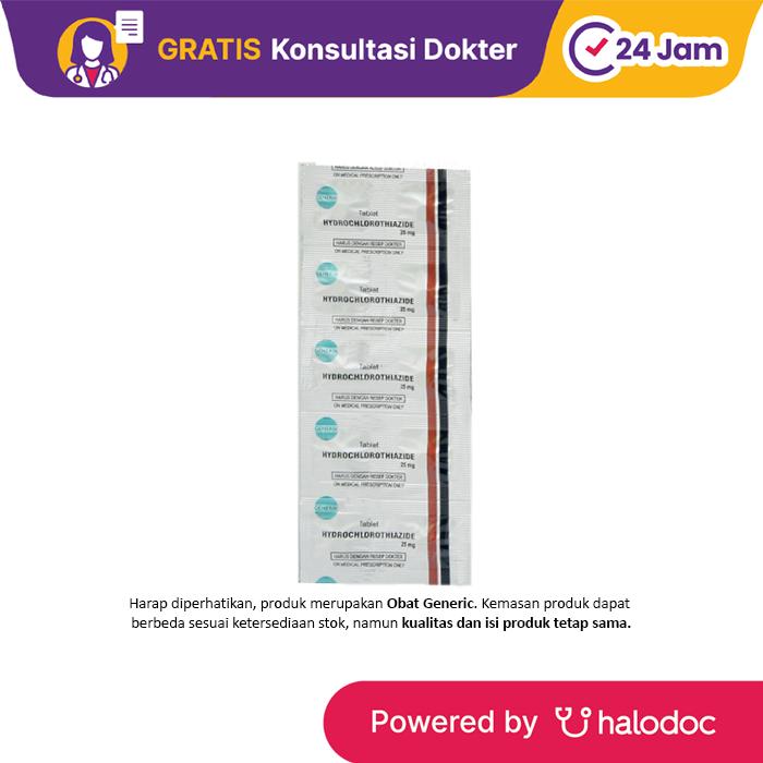 Gambar Hydrochlorothiazide (HCT) 25 mg 10 Tablet - Hipertensi - Halodoc dari Apotek Halomedika Kp Rambutan undefined Tokopedia