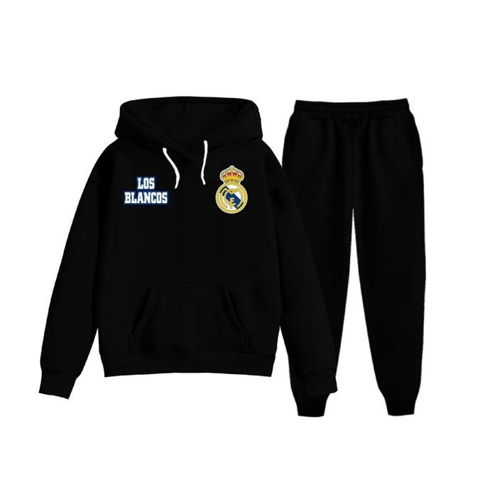 Gambar setelan hoodie anak anak motif kostum real Madrid/usia 6-17 tahun dari bhyajas undefined Tokopedia