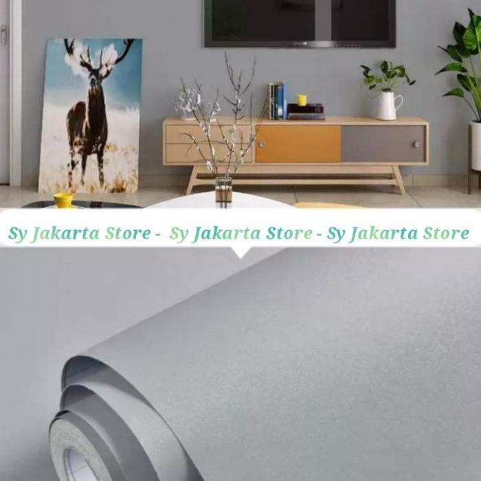 Gambar SALE PAKET HEMAT 5 ROLL // BAYAR COD DITEMPAT TERLARIS WALLPAPER STICKER DINDING TEMBOK KERTAS POLOS ABU TUA | HITAM PUTIH HIJAU BIRU NAVY KUNING MERAH COKLAT CREAM OREN PINK MARMER BUNGA BATIK SALUR BATU BATA 3D KEMBANG SEGITIGA AESTHETIC ELEGAN KERTAS - Abu Muda dari DINK-HOL undefined Tokopedia
