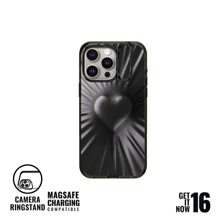 Gambar Case For IP15 Pro Max 6.7" Casetify IMP Ring Leather Heart - Black dari PlayWorks Store undefined Tokopedia