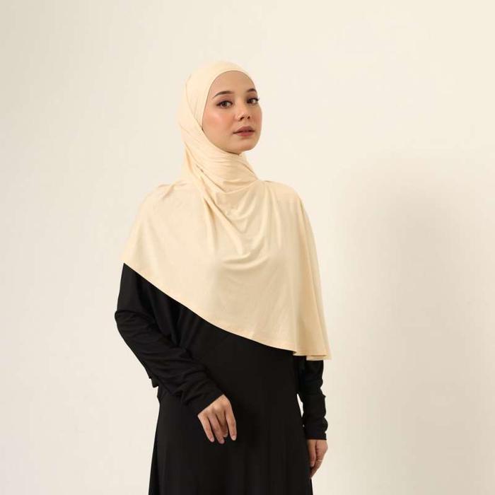 Gambar Hanna Hijab - Ailana Pashmina Oval Tencel Spandex * - Cream dari CAYS FASHION undefined Tokopedia