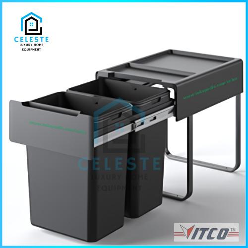 Gambar VITCO Kitchen Pull Out Cabinet Trash Bin 52 L / Tempat sampah dalam lemari dapur - BracketBEST SELLER - Trash Bin dari Gudang OfficialS undefined Tokopedia