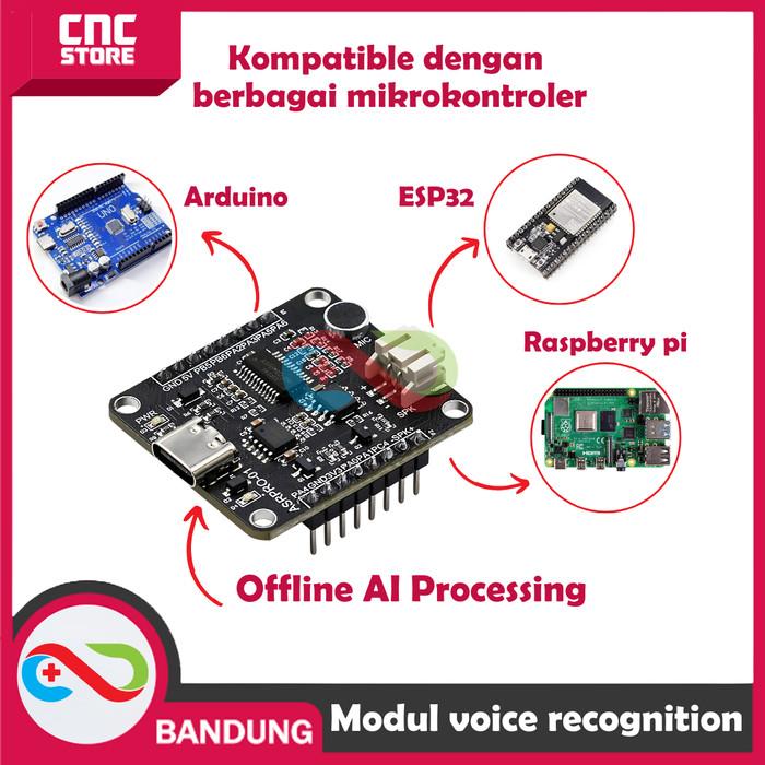 Gambar MODUL SMART VOICE RECOGNITION ASR-PRO DIY OFFLINE AI PENGENALAN PERINTAH SUARA dari Toko Anjaniku undefined Tokopedia