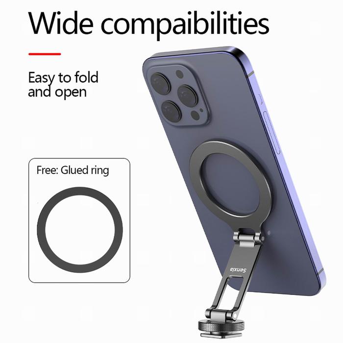 Jual Magnetic Magsafe Phone Holder Mount Folding Cold Shoe Metal