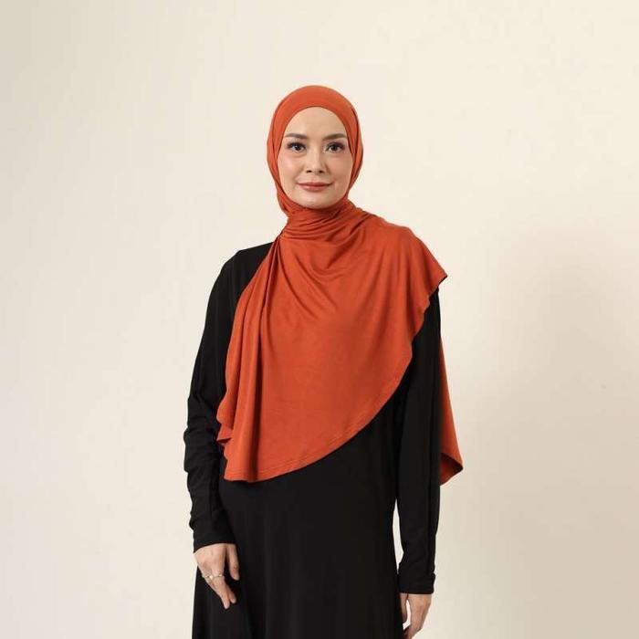 Gambar Hanna Hijab - Ailana Pashmina Oval Tencel Spandex C060224 * - Orange dari yaeanda undefined Tokopedia