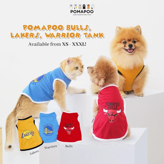 Gambar Pomapoo - Baju Kucing dan Baju Anjing Pomapoo Bulls, Lakers, Warrior Tank - BULLS TANK, XS dari Pomapoo undefined Tokopedia