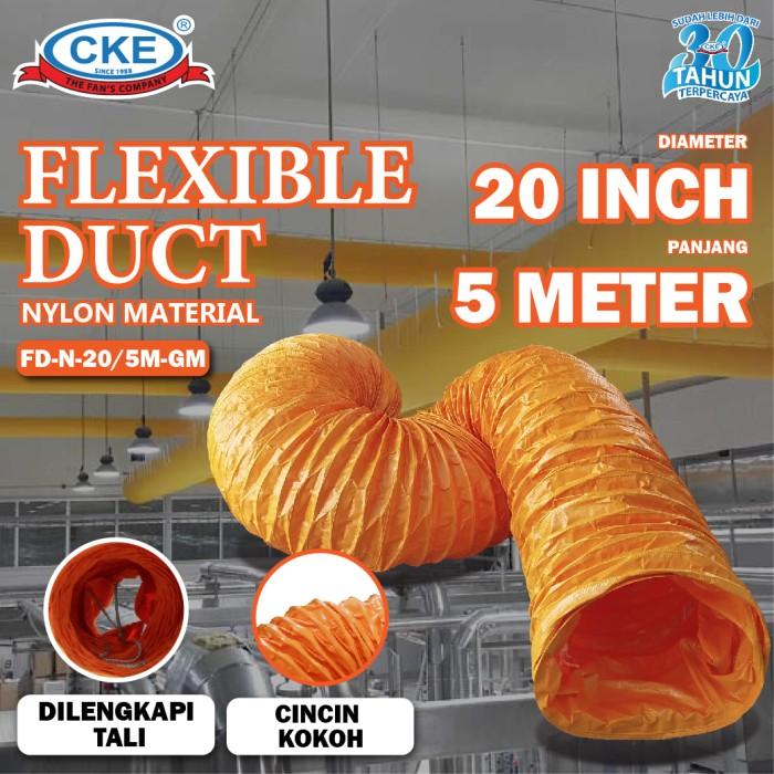 Gambar CKE Selang Portable Blower Ventilator 20 Inch Flexible Duct Hose Exhaust Nylon 20 Selang Fleksible Ducting 5M / 10M - 5 Meter dari CKE Fan Official undefined Tokopedia