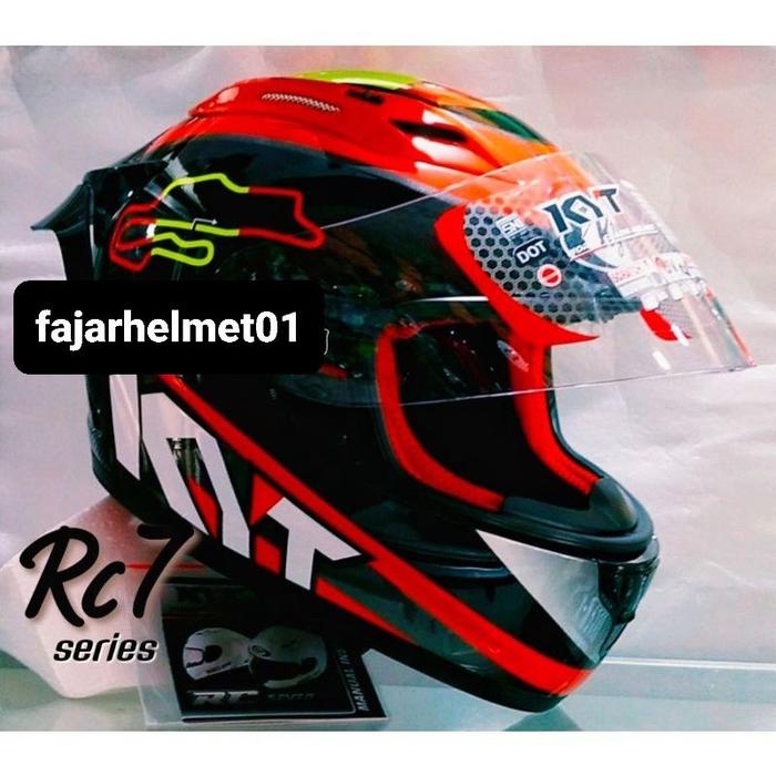 Jual Helm Full Face KYT Rc Seven Spain Black Paket Ganteng