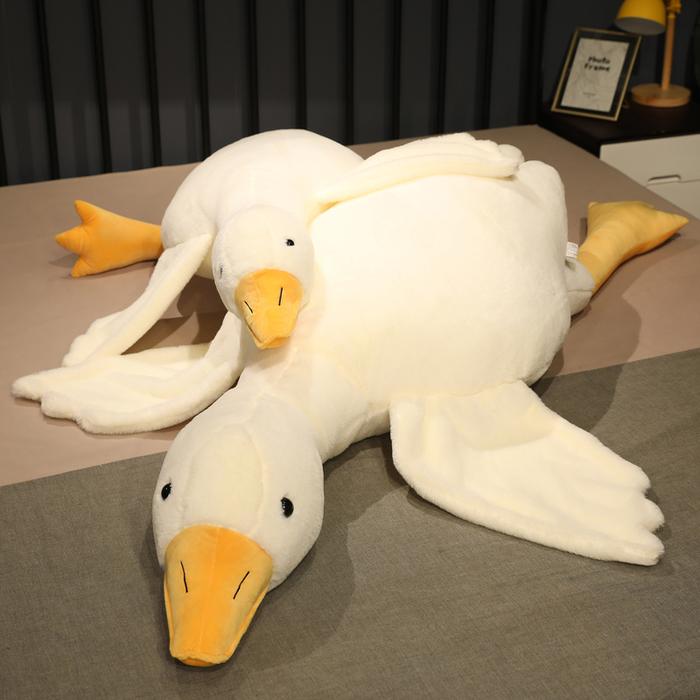 Jual 50-190cm Large Brown Hug Stuffed Animal Duck Kawaii Giant - Main Image