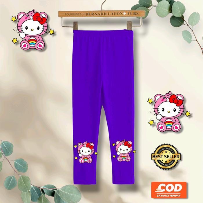 Gambar Cece- Celana Legging anak perempuan motif HELLO KITTY Pink lembut dan nyaman di pakai Fashion - Ungu, L 7-8 Tahun dari nouval_fadhilah undefined Tokopedia