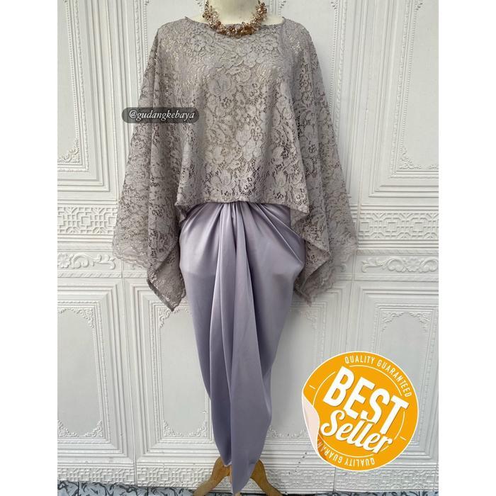 Gambar Spesial Produk Pilihan Konveksi Setelan Kebaya Brokat Lace Pasti Suka - SET CORNELY ABU dari TokoLARISAKUSUMA undefined Tokopedia