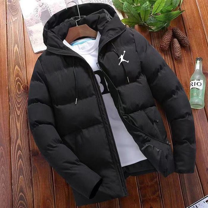 Jual 2024 Winter New Men's Fashion Hat Jordan Jacket Warm Coat