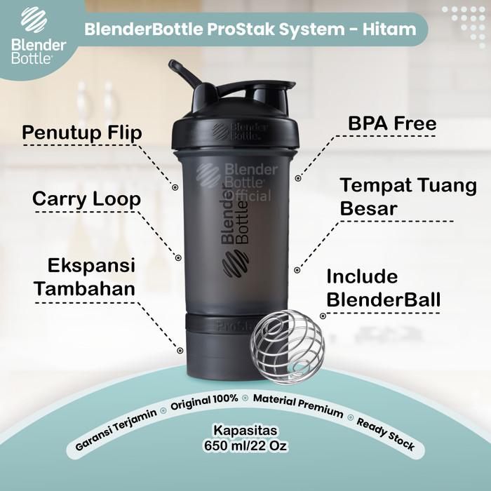 Gambar BERKAH. BOTOL MINUM BLENDERBOTTLE PROSTAK BOTTEL GYM WITH PILL HITAM dari Gudang Berkah12 undefined Tokopedia