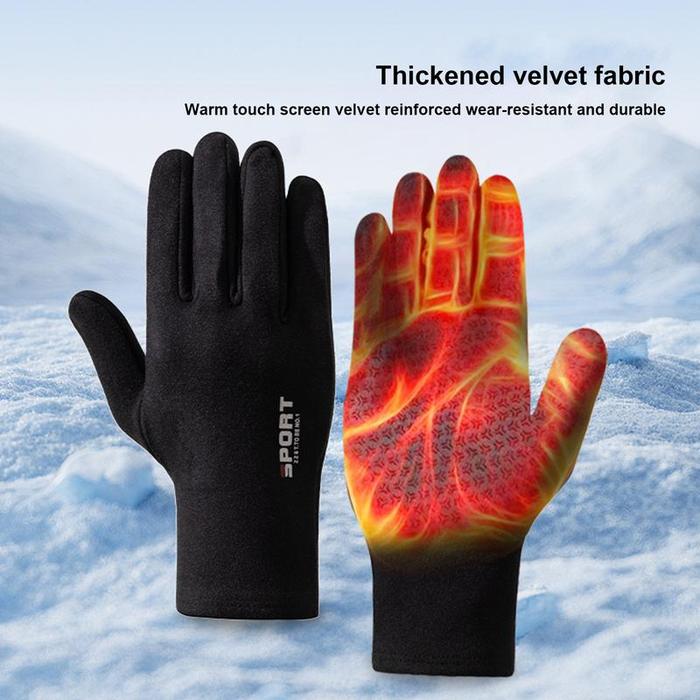 Autumn Winter Warm Cycling Gloves Outdoor Sports Running Glove Thermal Warm  Mittens Touchscreen Windproof Gloves For Cycling