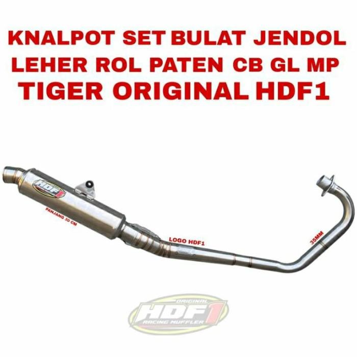 Gambar Murah KNALPOT SET BULAT JENDOL LEHER ROLL PATEN CB GL MP TIGER ORIGINAL HDF 1 Terbaik - Knalpot set, Cb GL mp dari Primaa Bintang undefined Tokopedia
