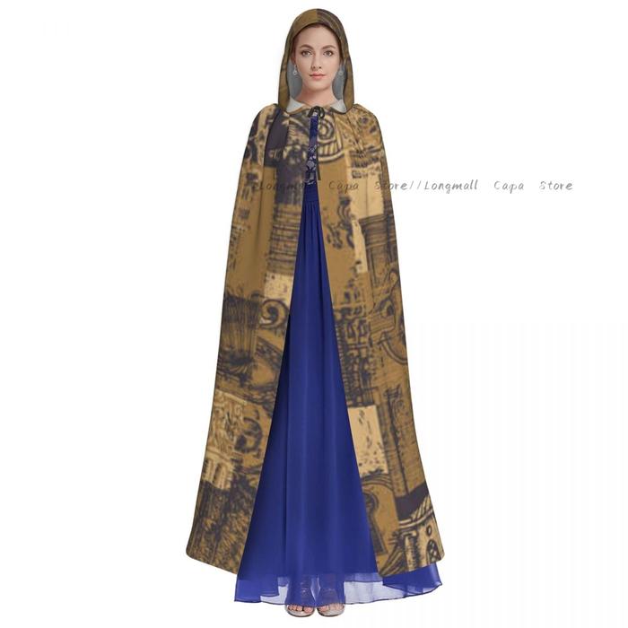 Gambar Adult Vampire Cape Hooded Robe Ancient Architecture Art Halloween Cloak Full Length Cosplay dari Razormantle undefined Tokopedia