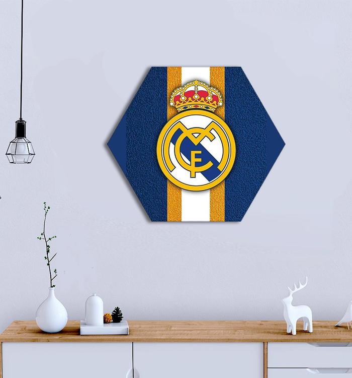 Gambar OBRAL Hiasan dinding hexagonal Real Madrid / poster kayu / hiasan kamar / wall decord - NO 4 dari Jayona undefined Tokopedia