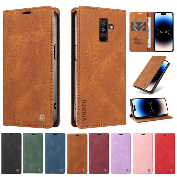 Jual Luxury Wallet Leather Protect Case For Samsung Galaxy A6 Plus