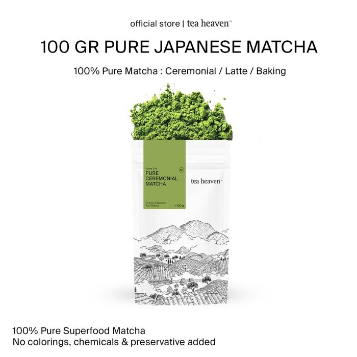 Gambar Tea Heaven Pure Japanese Matcha Powder 100gr - Ceremonial, 100gram - Ceremonial, 100gram dari Mewing_Mall's undefined Tokopedia