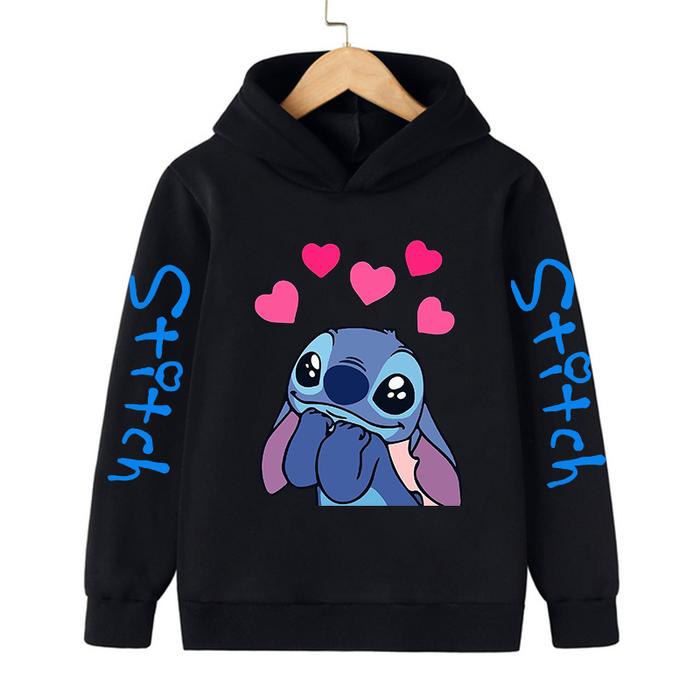 Jual 90s Y2k Anime Stitch Hoodie Children Cartoon Clothes Kid Girl