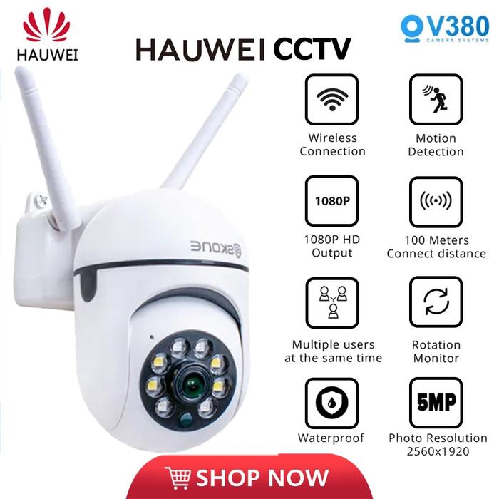 Jual HUAWEI CCTV Camera Wifi Connect Cellphone V380 Pro Wireless - Main Image