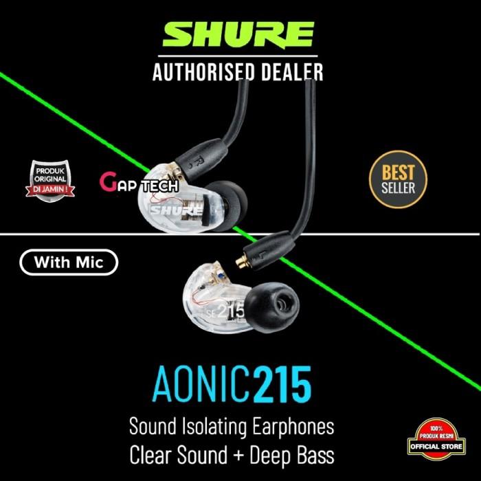Gambar Shure Se215 / Se 215 Sound Isolating Earphones Original - AONIC 215-CLEAR dari CV. Shirawati Cahya Abadi undefined Tokopedia