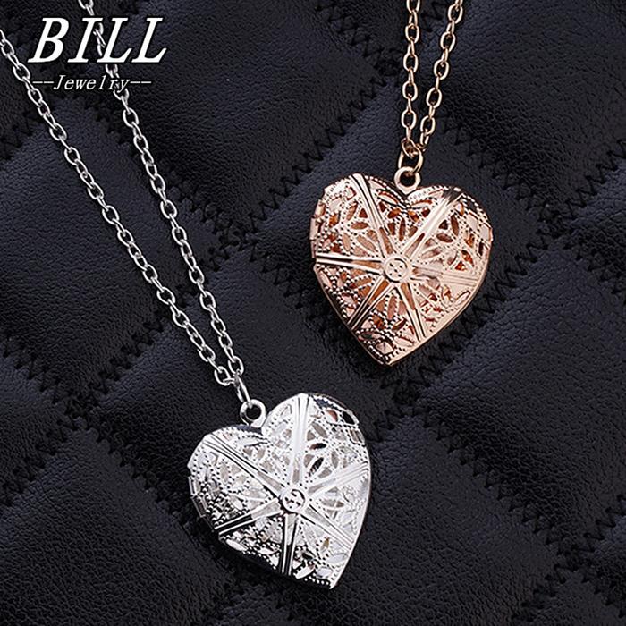 Hollow Heart Pendant Necklaces Fashion Jewelry Love Collares Geometric  Charm Necklace Bijoux Gift Wholesale Neck Jewelry