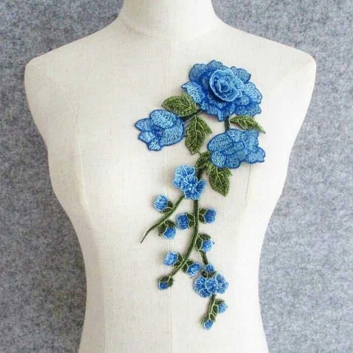 Gambar Patch/patch bunga/patch bordir/bordir tempel/aplikasi baju - Biru dari GojoSato45 undefined Tokopedia