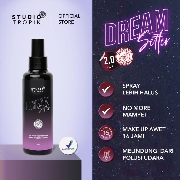 Gambar STUDIO TROPIK DreamSetter Makeup Setting Spray | Dream Setter Glowy | Dream Setter Satin  130ml & 30ml Original - MATTE (UNGU), 30ML - MINI dari misley misley undefined Tokopedia