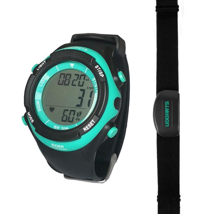 Upgradedudoarts Hrm With Pedometer- Heart Rate Monitor Watch Chest Strap  Batteries Screwdriver