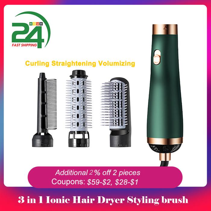 Jual in Hair Dryer Brush Volumizer Hot Air Brush Blow Dryer