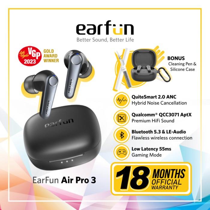 Gambar EARFUN AIR PRO 3 - THE WORLD'S 1ST LE-AUDIO ANC TRUE WIRELESS EARBUDS dari antenna likdakin15 undefined Tokopedia