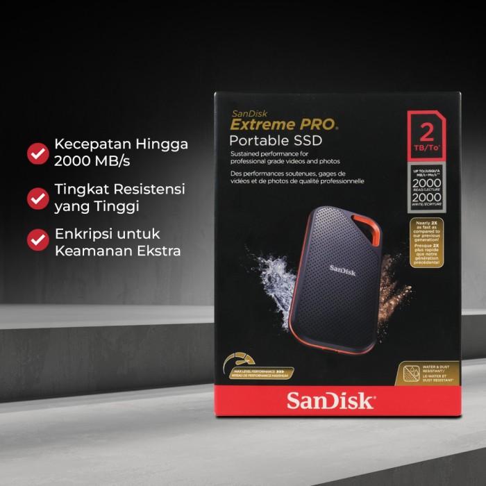 Gambar ORIGINAL SANDISK EXTREME 1TB SSD PORTABLE V2 E61 USB 3.2 UPTO 1050MBPS - PRO 2TB|2000 dari yunuc undefined Tokopedia