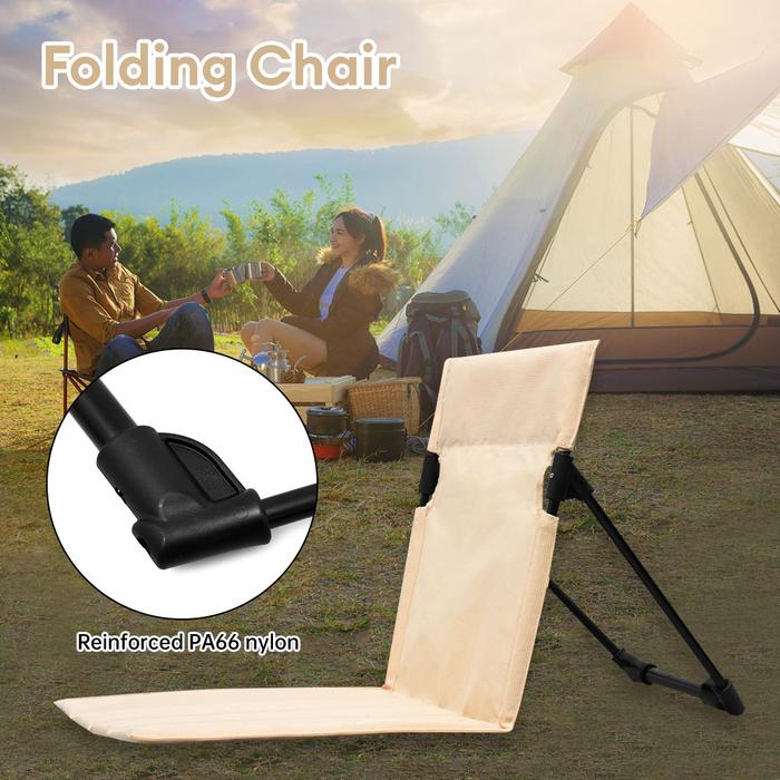 Foldable Chair Outdoor Garden Park Single Lazy Chair Backrest Cushion  Picnic Camping Fishing Folding Back Chair Beach Chairs