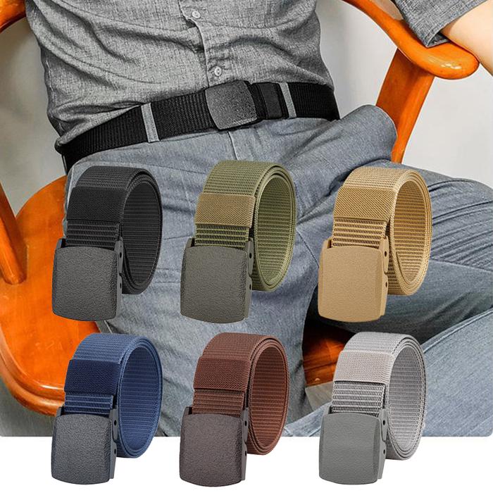 Jual Metal Free Nylon Belt, MEN'S Tactical Woven Plastic Buckle - Main Image