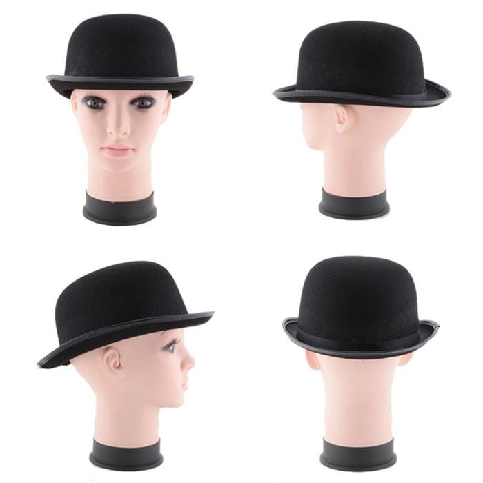 Bombin Hat Bowler Hat Black Derby Hat Bowler Top Hat Jazz Stage Carnival  Costume Theater Costume Hat Magician Top Hat