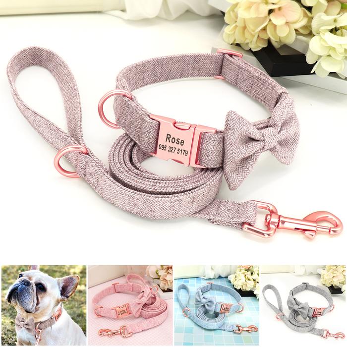 Jual Customized Dog Collar Leash Set Personalized High Quality